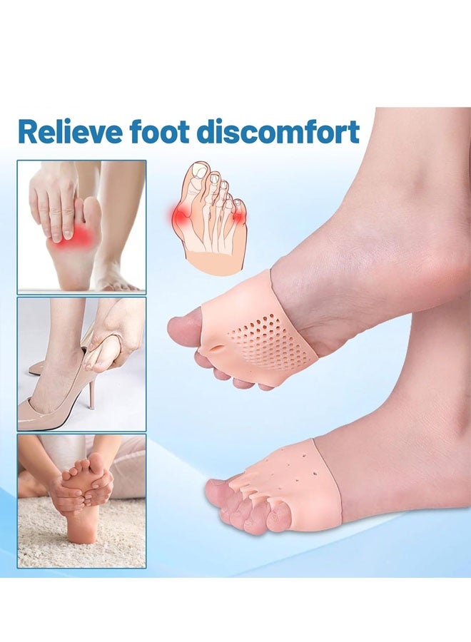 مصحح إبهام القدم وفواصل أصابع القدم للنساء، 3 أزواج من فواصل السيليكون الناعمة لعلاج انحراف إبهام القدم، وتداخل أصابع القدم، وتخفيف الألم، وسادات محاذاة أصابع القدم قابلة للتهوية ومرنة لراحة يومية داخل الأحذية - Image 3